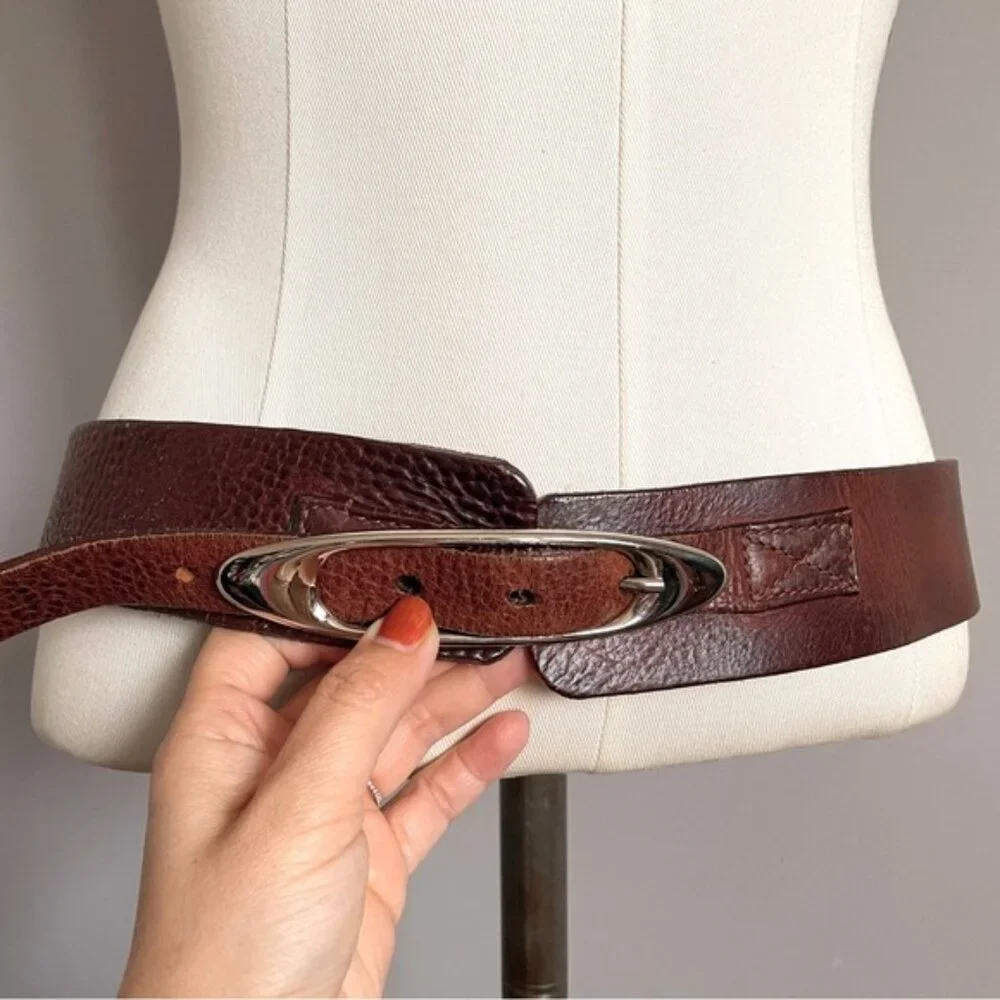 Brave Leather Brown Wide Hip Belt - 34 - 38.5" 🇨🇦 - Picture 1 of 6